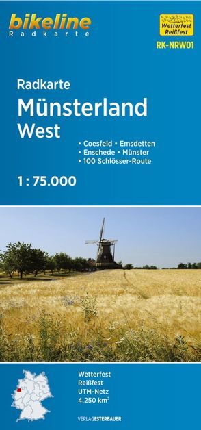Radkarte Münsterland West (RK-NRW01) von Esterbauer Verlag