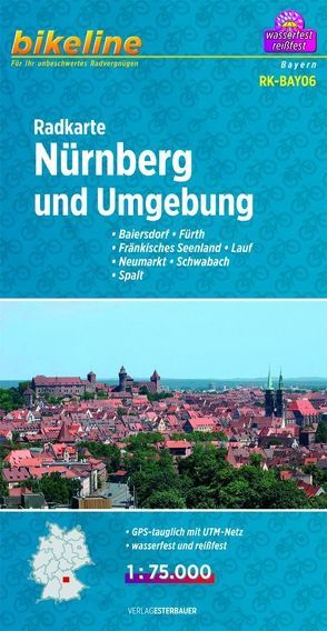 Radkarte Nürnberg und Umgebung (RK-BAY06) von Esterbauer Verlag