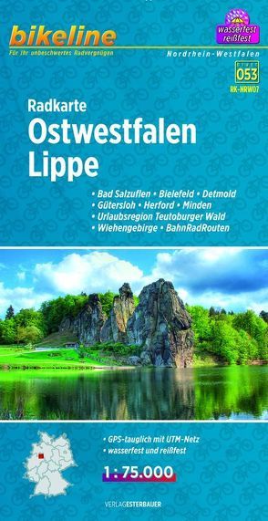 Radkarte Ostwestfalen Lippe (RK-NRW07) von Esterbauer Verlag