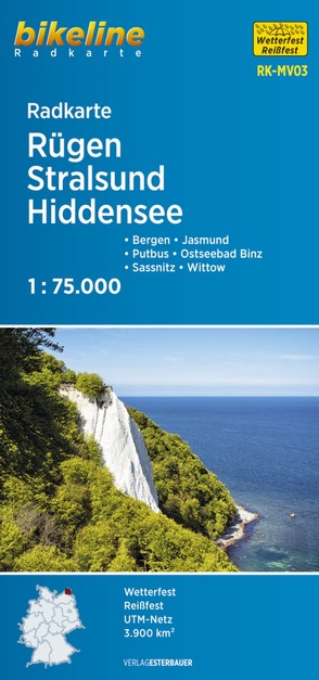 Radkarte Rügen Stralsund Hiddensee (RK-MV03) von Esterbauer Verlag