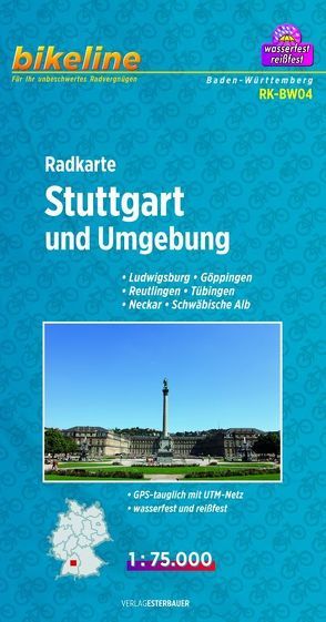 Radkarte Stuttgart und Umgebung (RK-BW04) von Esterbauer Verlag