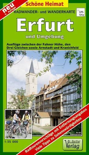 Radwander- und Wanderkarte Erfurt und Umgebung