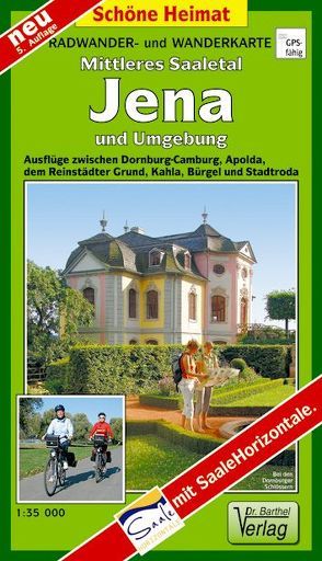 Radwander- und Wanderkarte Mittleres Saaletal, Jena und Umgebung