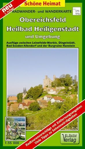 Radwander-und Wanderkarte Obereichsfeld, Heilbad Heiligenstadt und Umgebung