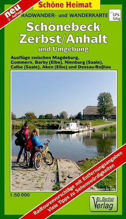 Radwander- und Wanderkarte Schönebeck, Zerbst/Anhalt und Umgebung