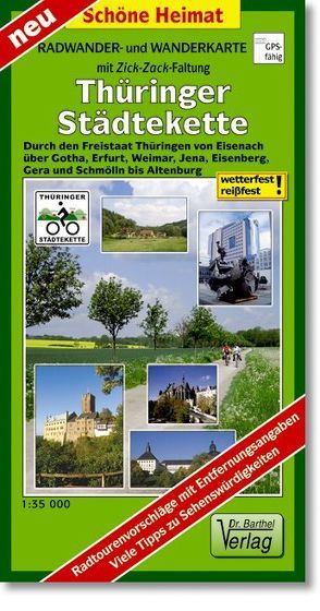 Radwander- und Wanderkarte Thüringer Städtekette