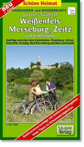 Radwander- und Wanderkarte Unteres Saaletal, Weißenfels, Merseburg und Umgebung