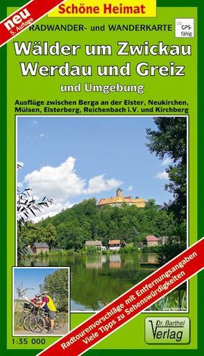 Radwander- und Wanderkarte Wälder um Zwickau, Werdau, Reichenbach, Greiz und Umgebung