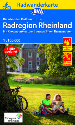 Radwanderkarte BVA Die schönsten Radtouren in der RadRegion Rheinland 1:100.000, reiß- und wetterfest, GPS-Tracks Download