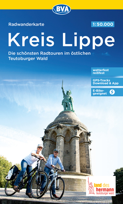 Radwanderkarte BVA Kreis Lippe Die schönsten Radtouren im östlichen Teutoburger Wald 1:50.000, reiß- und wetterfest, GPS-Tracks Download & App, E-Bike-geeignet