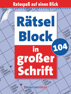 Rätselblock in großer Schrift 104 (5 Exemplare à 2,99 €) von Krüger,  Eberhard