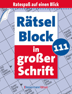 Rätselblock in großer Schrift 111 (5 Exemplare à 2,99 €) von Krüger,  Eberhard