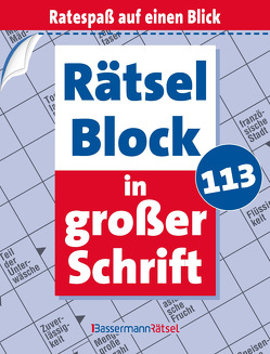 Rätselblock in großer Schrift 113 (5 Exemplare à 2,99 €) von Krüger,  Eberhard