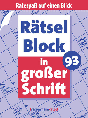 Rätselblock in großer Schrift 93 von Krüger,  Eberhard