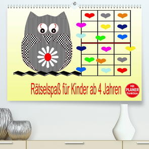 Rätselspaß für Kinder ab 4 Jahren (Premium, hochwertiger DIN A2 Wandkalender 2023, Kunstdruck in Hochglanz) von Youlia