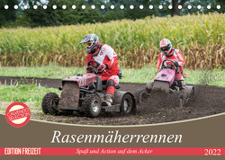 Rasenmäherrennen – Spaß und Action auf dem Acker (Tischkalender 2022 DIN A5 quer) von Teßen,  Sonja