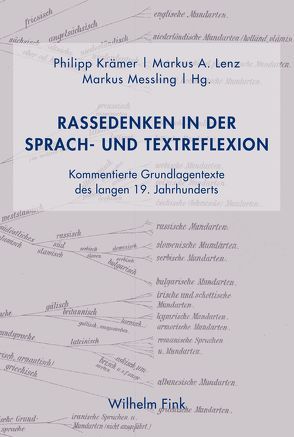 Rassedenken in der Sprach- und Textreflexion von Bähler,  Ursula, Hutton,  Christopher M., Kalkhoff,  Alexander M., Krämer,  Philipp, Lenz,  Markus A., Lepper,  Marcel, Messling,  Markus, Mueller-Vollmer,  Kurt, Rabault-Feuerhahn,  Pascale, Tintemann,  Ute, Trabant,  Jürgen, Trautmann-Waller,  Céline, Ugalde,  Sergio, Wolf,  Johanna