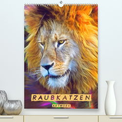 Raubkatzen – Artwork (Premium, hochwertiger DIN A2 Wandkalender 2023, Kunstdruck in Hochglanz) von Brunner-Klaus,  Liselotte