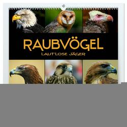 Raubvögel – lautlose Jäger (hochwertiger Premium Wandkalender 2024 DIN A2 quer), Kunstdruck in Hochglanz von Bleicher,  Renate