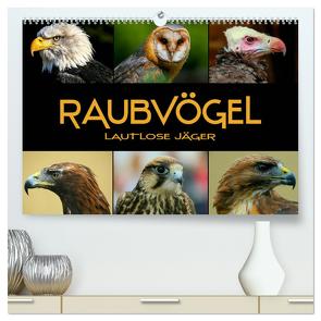 Raubvögel – lautlose Jäger (hochwertiger Premium Wandkalender 2024 DIN A2 quer), Kunstdruck in Hochglanz von Bleicher,  Renate