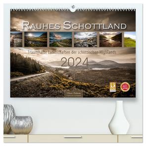 Rauhes Schottland (hochwertiger Premium Wandkalender 2024 DIN A2 quer), Kunstdruck in Hochglanz von Pinkoss,  Oliver