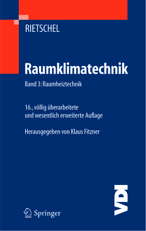 Raumklimatechnik von Fitzner,  Klaus, Rietschel,  H.