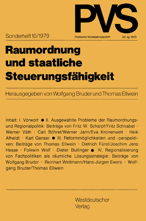 Raumordnung und staatliche Steuerungsfähigkeit von Bruder,  Wolfgang, Ellwein,  Thomas