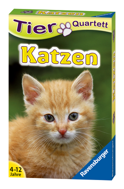 Ravensburger 20421 – Tierquartett Katzen, Klassiker für 3-6 Spieler ab 4 – 12 Jahre, 32 Katzenrassen