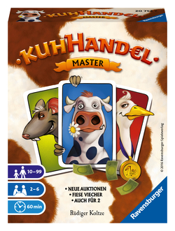 Ravensburger 20752 – Kuhhandel Master, Auktionsspiel für 2-6 Spieler, Kartenspiel mit Kühen ab 10 Jahren, Master Version, neue Spielideen von Koltze,  Rüdiger
