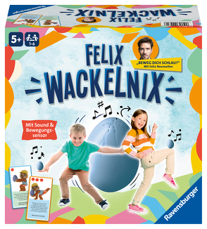 Ravensburger 20931 – Felix Wackelnix – Schlaues Bewegungsspiel für 1 bis 6 Kinder ab 5 Jahren – entwickelt mit dem Programm „Beweg dich schlau!“ der Felix-Neureuther-Stiftung. von Baars,  Gunter