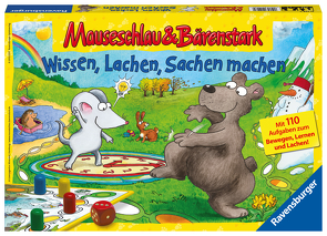 Ravensburger 21298 – Wissen, Lachen, Sachen machen – Mauseschlau & Bärenstark für Kinder, Kinderspiel für 2-4 Spieler, Quiz ab 5 Jahren von Ahrenkiel,  Ingeborg