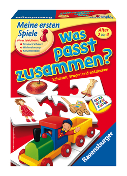 Ravensburger 21402 – Was passt zusammen? – Puzzelspiel für Kinder, Bildpaare zuordnen für 1-4 Spieler ab 2 Jahren