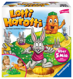 Ravensburger 21556 – Lotti Karotti, Brettspiel für Kinder ab 4 Jahren, Familienspiel für Kinder und Erwachsene, Klassiker für 2-4 Spieler