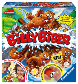 Ravensburger 22246 – Billy Biber – Geschicklichkeitsspiel für ruhige Hände – Spiel für Kinder ab 4 Jahren, Familienspiel für 1-4 Spieler – magische Zauberfolie von Haferkamp,  Kai