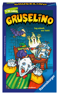 Ravensburger 23081 – Gruselino, Mitbringspiel für 2-4 Spieler, Suchspiel ab 5 Jahren, kompaktes Format, Reisespiel von Geelhoed,  Lucien