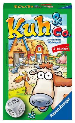 Ravensburger 23160 – Kuh und co, Mitbringspiel für 2-6 Spieler, Kinderspiel ab 4 Jahren, Reisespiel für unterwegs von Birkinshaw,  Amanda
