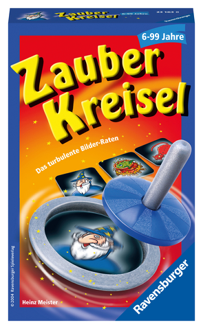 Ravensburger 23163 – Zauberkreisel, Mitbringspiel für 2-6 Spieler, ab 6 Jahren, kompaktes Format, Reisespiel, Ratespiel von Meister,  Heinz