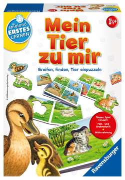 Ravensburger 24731 – Mein Tier zu mir – Puzzelspiel für die Kleinen – Spiel für Kinder ab 1 und 1/2 Jahren, Spielend erstes Lernen für 1-4 Spieler