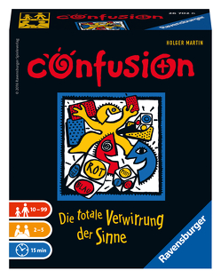 Ravensburger 26702 – Confusion, Reaktionsspiel für 2-5 Spieler ab 10 Jahren, Verwirrung der Sinne, Die Flotten Kleinen von Martin,  Holger