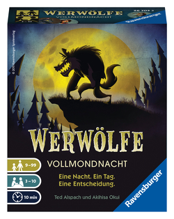 Ravensburger 26703 – Werwölfe – Vollmondnacht, Gesellschaftsspiel ab 9 Jahren, Actionsspiel für 3-10 Spieler, Spielereihe von Alspach,  Ted, Okui,  Akihisa