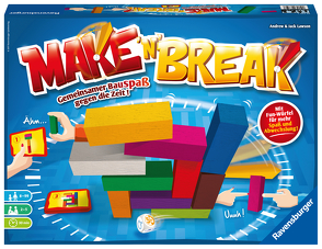Ravensburger 26750 – Make ’n‘ Break – Gesellschaftsspiel für die ganze Familie mit Bausteinen, Spiel für Erwachsene und Kinder ab 7 Jahren, für 2-5 Spieler – mit 160 neuen Aufgaben von Lawson,  Andrew und Jack