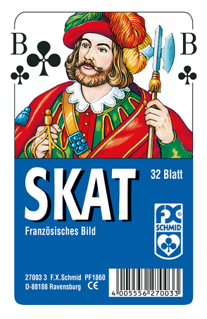 Ravensburger 27003 – Skat, Französisches Bild, 32 Karten in Klarsicht-Box
