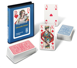 Ravensburger 27074 – Rommé Bridge Canasta, Kartenspiel-Klassiker mit großen Eckzeichen