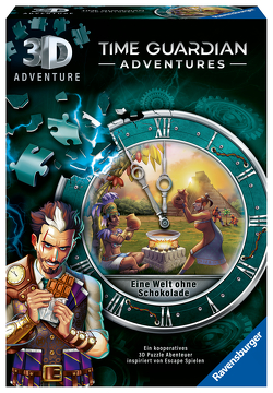 Ravensburger 3D Adventure 11540 TIME GUARDIAN ADVENTURES – Eine Welt ohne Schokolade – Escape Room Spiel, für 1 bis 4 Spieler – Kooperatives 3D Puzzle Abenteuer – einmaliges Event-Spiel ab 12 Jahren