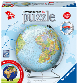 Ravensburger 3D Puzzle 11159 – Puzzle-Ball Globus in deutscher Sprache – 540 Teile – Puzzle-Ball Globus für Erwachsene und Kinder ab 10 Jahren