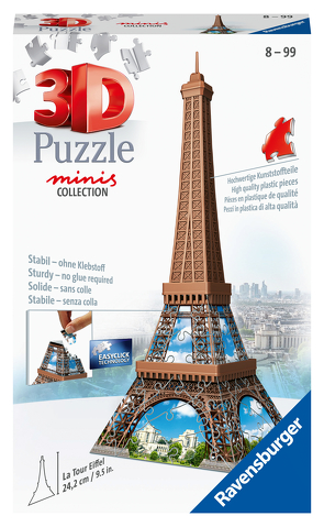 Ravensburger 3D Puzzle 12536 – Mini Eiffelturm – 54 Teile – ab 8 Jahren