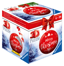 Ravensburger 3D Puzzle-Ball Weihnachtskugel Merry Christmas 11268 – 54 Teile – für Weihnachtsfans ab 6 Jahren