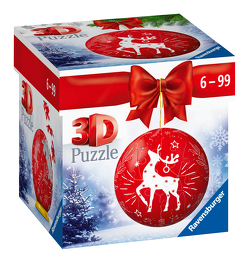 Ravensburger 3D Puzzle-Ball Weihnachtskugel Rentier 11495 – 54 Teile – für Weihnachtsfans ab 6 Jahren