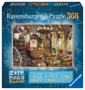 Ravensburger EXIT Puzzle Kids – In der Zauberschule – 368 Teile Puzzle für Kinder ab 9 Jahren