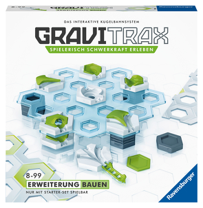 Ravensburger GraviTrax Erweiterung Bauen – Ideales Zubehör für spektakuläre Kugelbahnen, Konstruktionsspielzeug für Kinder ab 8 Jahren